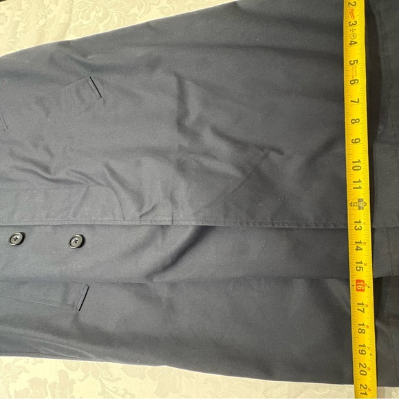 Nordstrom Poly Cotton Blend Top Coat Dress Jacket Dark Navy Blue Mens Size 40R - Picture 9 of 12